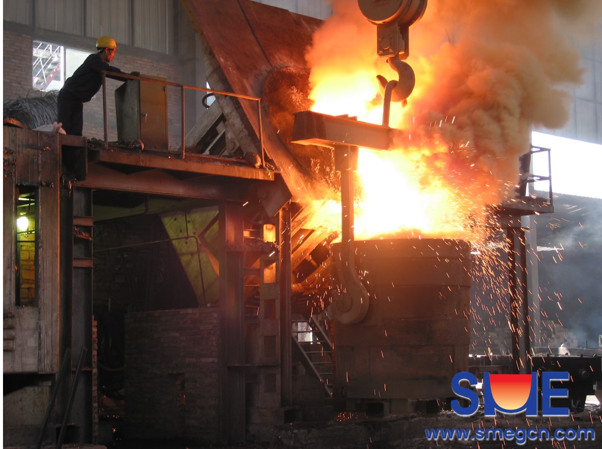 Induction Furnace in operation