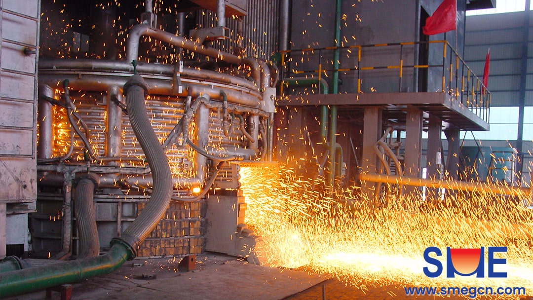 Electric Arc Furnace (EAF) in operation